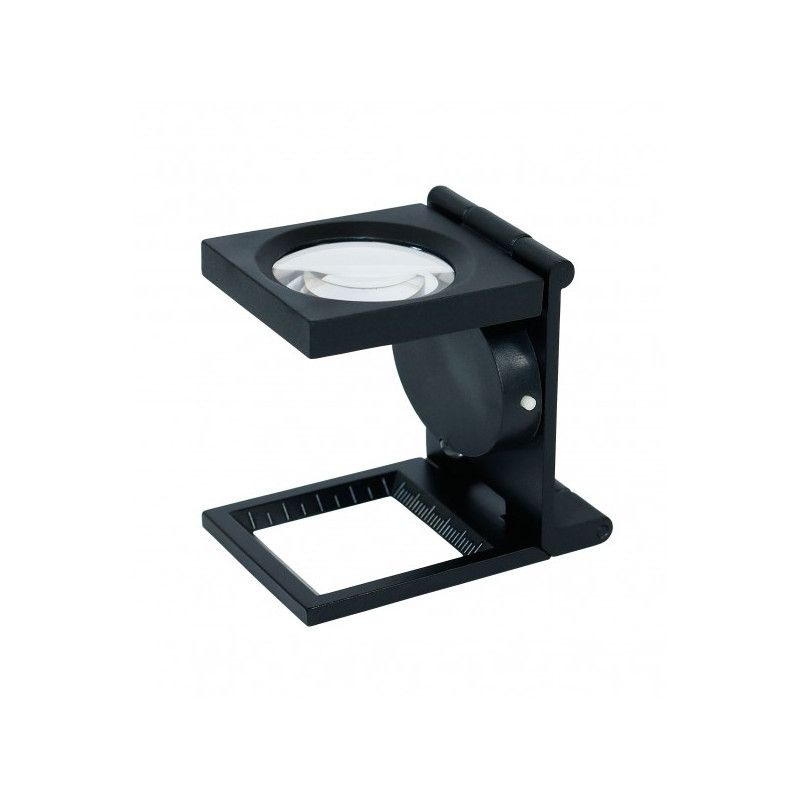 Compte-fils en métal avec éclairage LED, grossissement 10x