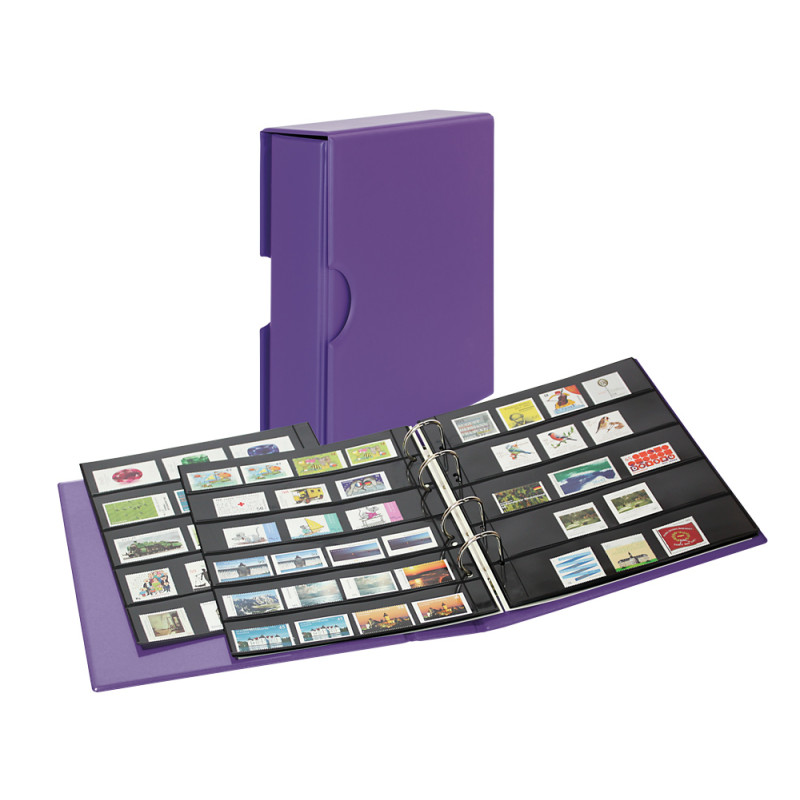 PUBLICA M COLOR-Album pour timbres avec 10 feuilles de classement en plastique utilisables recto-verso en deux versions €“ Vi