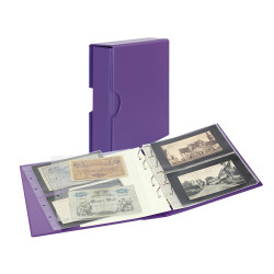 Album PUBLICA M COLOR pour billets de banque avec 10 feuilles en 2 versions, utilisables recto-verso - Viola (violet) - avec