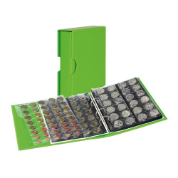 Album numismatique PUBLICA M COLOR avec 10 feuilles en 5 versions-Spring (vert) -  avec boitier de protection assorti