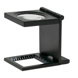 Compte-fils, noir avec échelle graduée, en métal, grossissement 8x