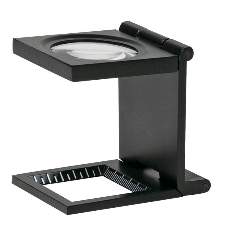 Compte-fils, noir avec échelle graduée, en métal, grossissement 8x