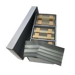 Box-Archives PRESTO A6, équipé de 600 cartes de rangement format 158 x 113 mm à  3 et 4 bandes