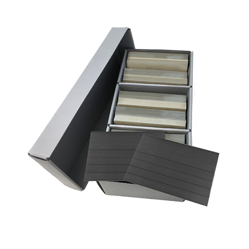 Box-Archives PRESTO A5, équipé de 600 cartes de rangement format 210 x 148 mm à  5 bandes