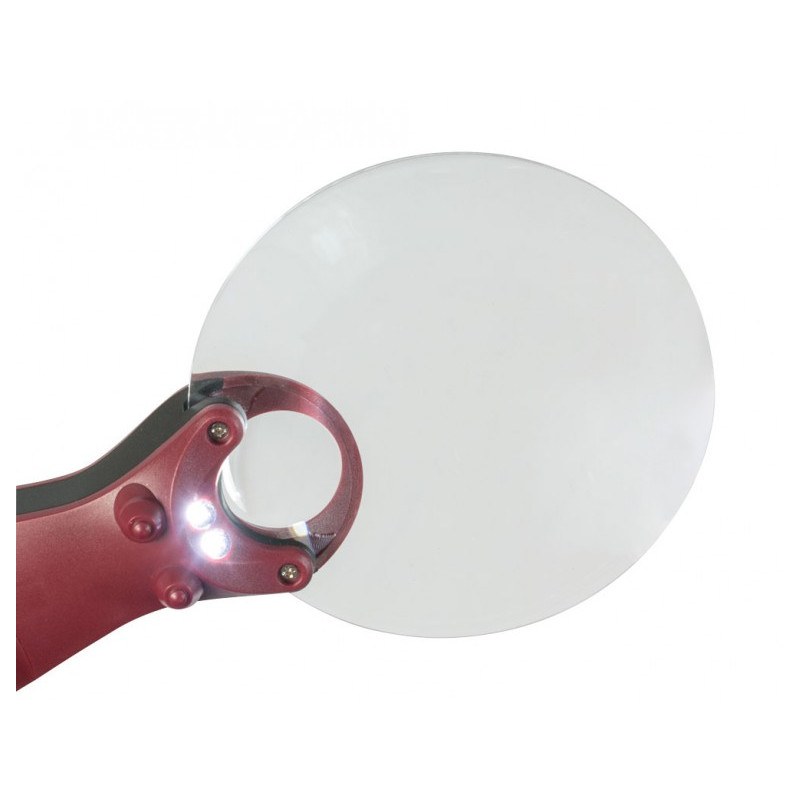 Loupe lumineuse sans monture, grossissement 8x / 20x