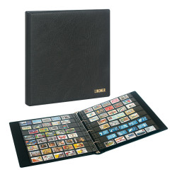 Set: Album pour timbres SRS avec 20 feuilles de classement noires et boitier de protection