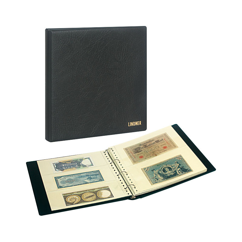 Set: Album billets de banque SRS avec 20 feuilles transparentes et boitier de protection