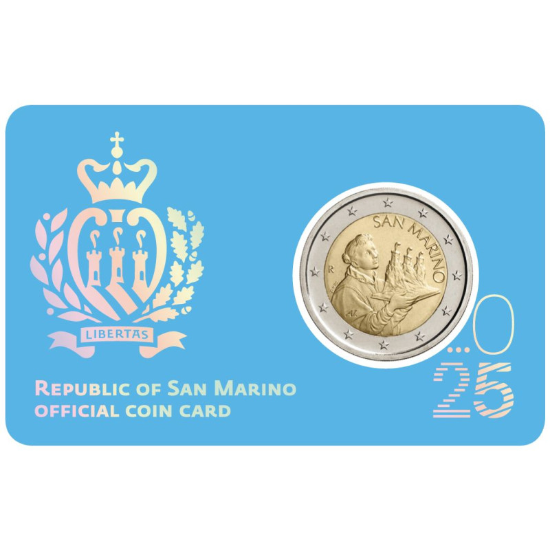 Saint Marin 2025 - Coincard "Drapeau de la République de Saint-Marin"