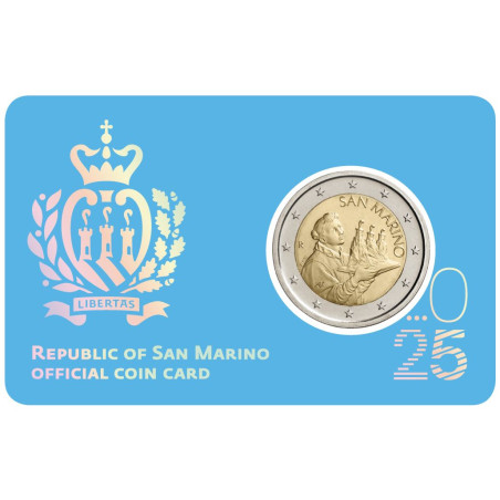 Saint Marin 2025 - Coincard "Drapeau de la République de Saint-Marin"