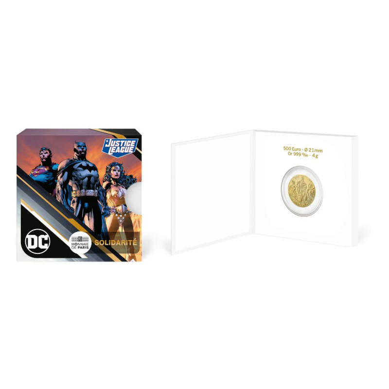 Monnaie de Paris 2025-   DC COMICS - VAGUE 1- 500€ Or Justice League - Solidarité  n° 1 sur 2