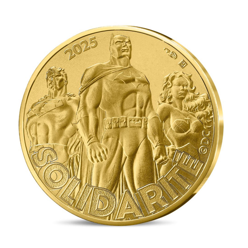 Monnaie de Paris 2025-   DC COMICS - VAGUE 1- 500€ Or Justice League - Solidarité  n° 1 sur 2