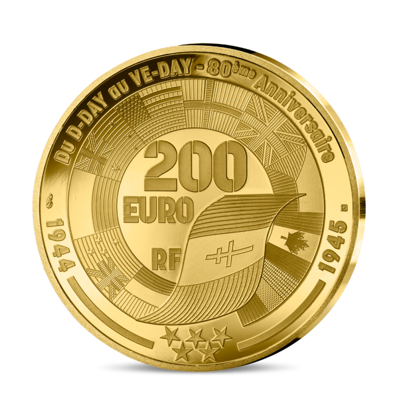 Monnaie de Paris 2025- 80 ANS DU V-E DAY- 200€ 1oz Or BE - Soldat français