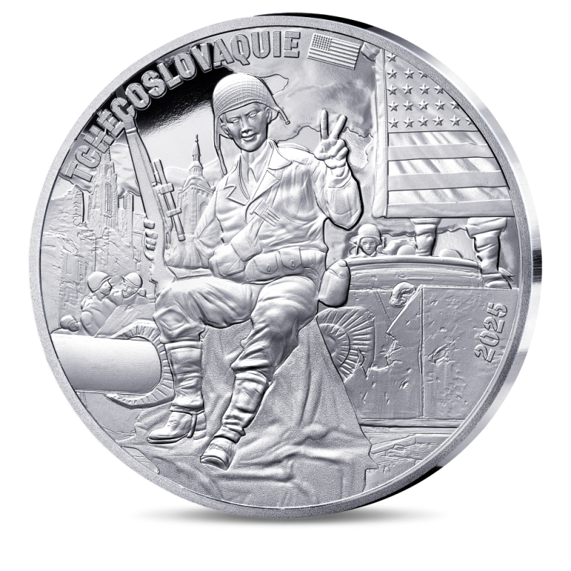 Monnaie de Paris 2025- 80 ANS DU V-E DAY- 10€ Argent BE - Soldat américain