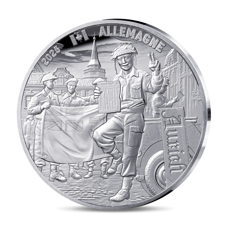 Monnaie de Paris 2025- 80 ANS DU V-E DAY- 10€ Argent BE - Soldat canadien