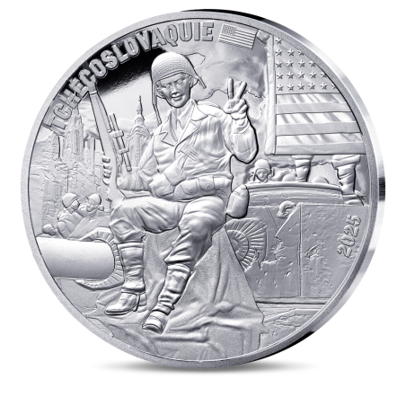 Collection complète 10€ - Monnaie de Paris 2025- 80 ANS DU V-E DAY- 4 x10€ Argent BE - Soldat français