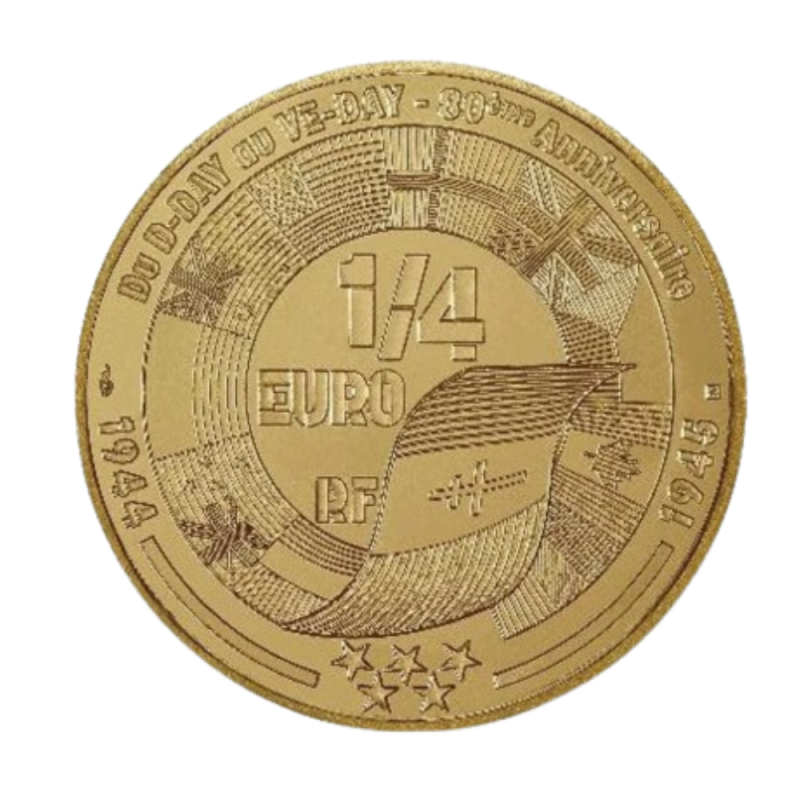 Monnaie de Paris 2025- 80 ANS DU V-E DAY- 1/4€ - Soldat français