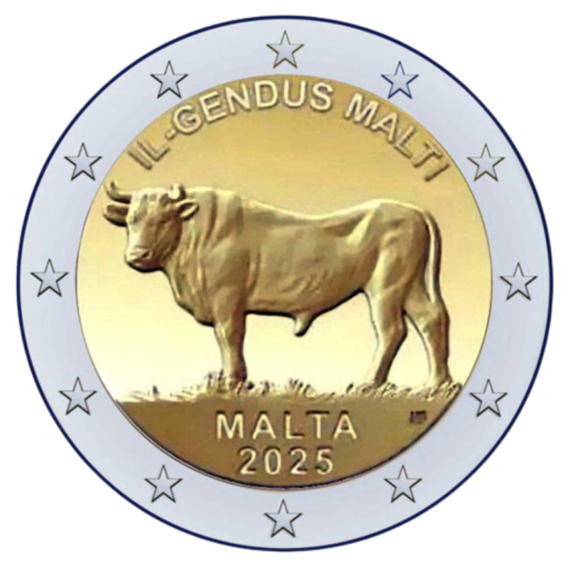 Malte 2025 - 2 euro commémorative  BU –  Bœuf maltais