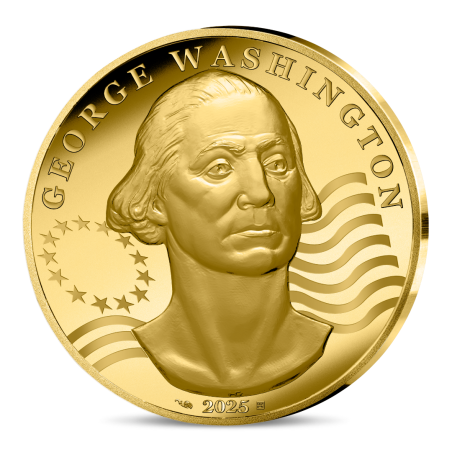 Monnaie de Paris 2025- HOMMAGE A GEORGE WASHINGTON - 500€ Or 5 oz. BE Monnaie de Paris 2025- HOMMAGE A GEORGE WASHINGTON - 500€ Or 5 oz. BE