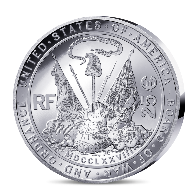 Monnaie de Paris 2025- HOMMAGE A GEORGE WASHINGTON -25€ Argent 2oz. BE Haut relief