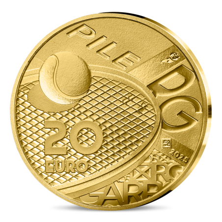 Monnaie de Paris 2025- ROLAND GARROS- 20€ 1/10 oz Or BE Monnaie de Paris 2025- ROLAND GARROS- 20€ 1/10 oz Or BE