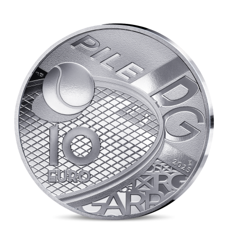 Monnaie de Paris 2025- ROLAND GARROS-10€ Argent BE Monnaie de Paris 2025- ROLAND GARROS-10€ Argent BE