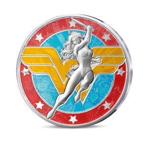 Monnaie de Paris-  DC COMICS - 90 ANS - VAGUE 2-10€ Argent colorisée - Logo Wonder Woman n° 18 sur 18 (par 10)