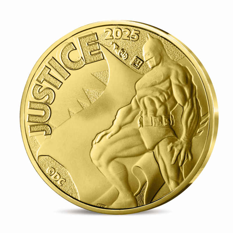 Monnaie de Paris-  DC COMICS - 90 ANS - VAGUE 2-250€ Or Batman - Justice n° 2 sur 2
