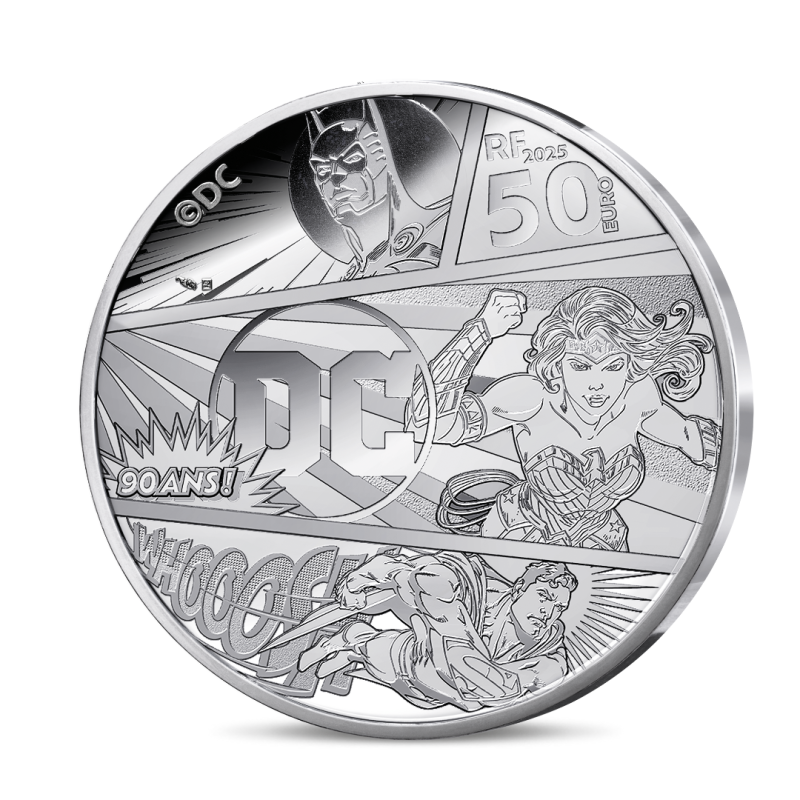 Monnaie de Paris 2025- DC COMICS - 90 ANS-200€ 1 oz Or BE - Justice League