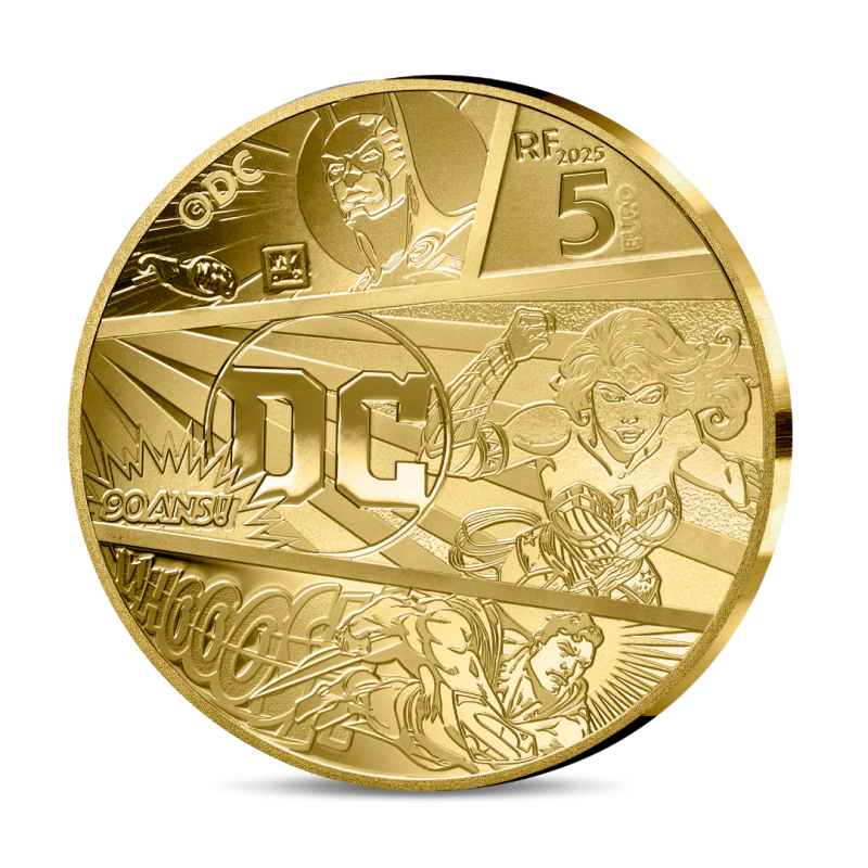 Monnaie de Paris 2025- DC COMICS - 90 ANS-200€ 1 oz Or BE - Justice League