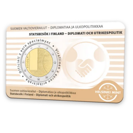 Finlande 2025 - 2 euro commémorative – Diplomatie et Politique-Version Finlandaise Finlande 2025 - 2 euro commémorative – Diplomatie et Politique-Version Finlandaise