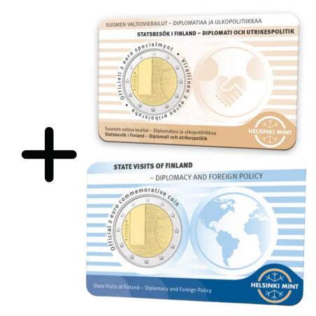 Finlande 2025 - 2 euro commémorative Collection complète – Diplomatie et Politique- Finlande 2025 - 2 euro commémorative Collection complète – Diplomatie et Politique-