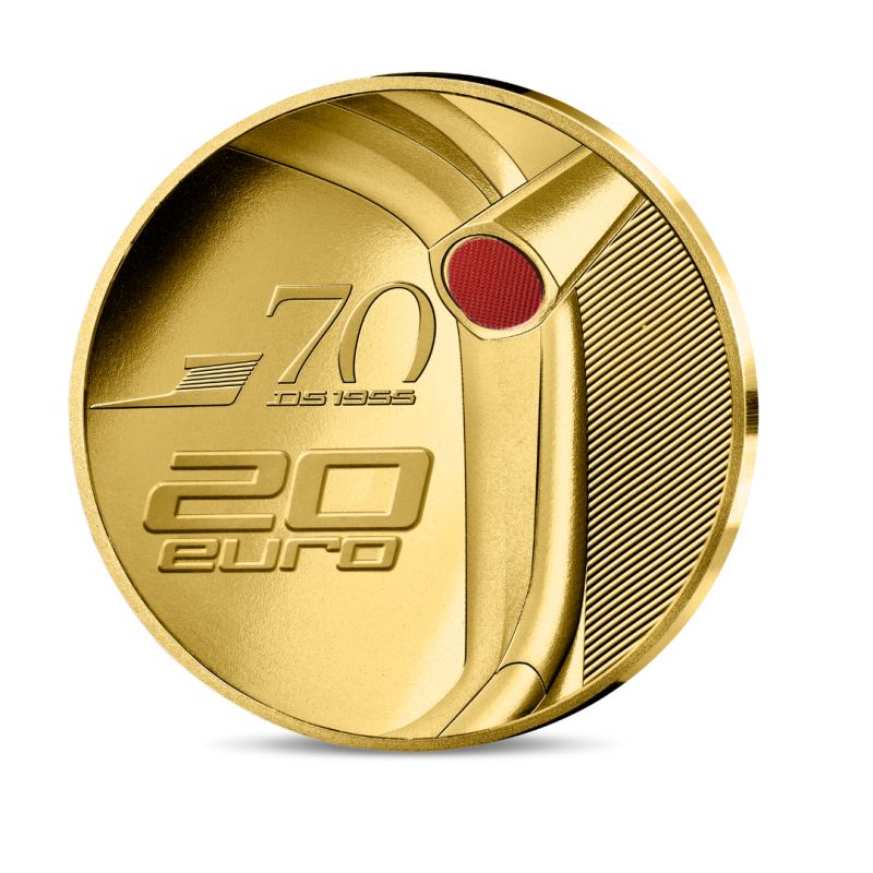 Monnaie de Paris 2025-70 ANS DE LA DS- 20€ 1/10 oz Or BE colorisée