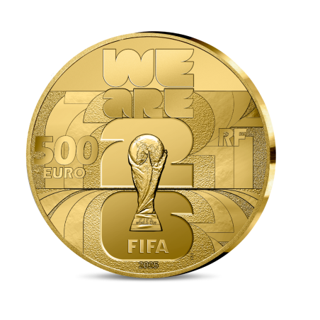 Monnaie de Paris 2025-FIFA 2026-500€ Or 5 oz. BE Polissage inversé Monnaie de Paris 2025-FIFA 2026-500€ Or 5 oz. BE Polissage inversé