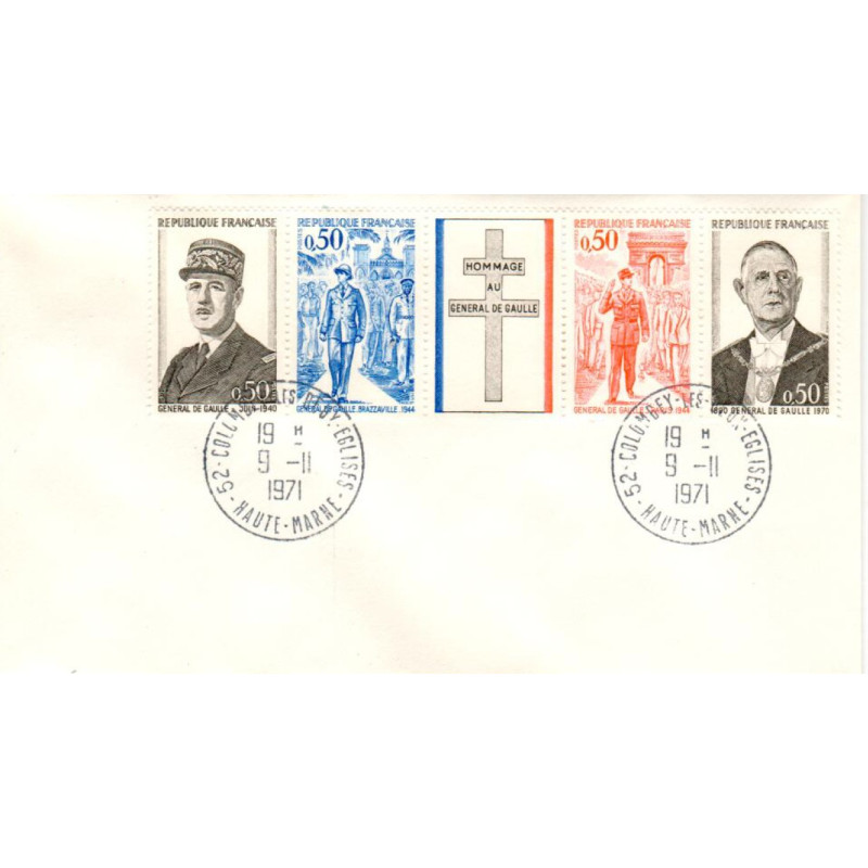 Enveloppe 1er jour- Général de Gaulle