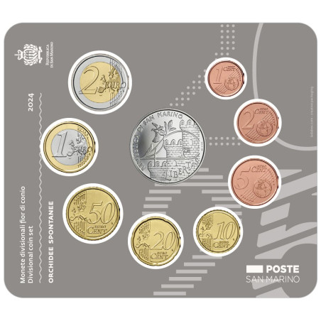 Saint Marin 2025- série complète + 5€ Argent en coffret BU Saint Marin 2025- série complète + 5€ Argent en coffret BU
