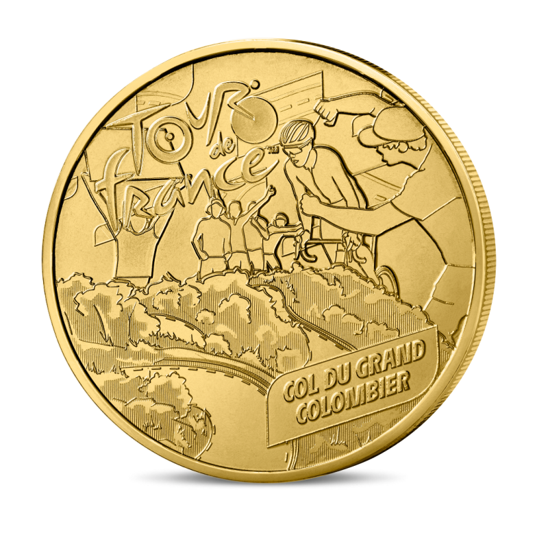 Monnaie de paris 2025-TOUR DE FRANCE-Mini-médaille - Col du Grand Colombier 2/7