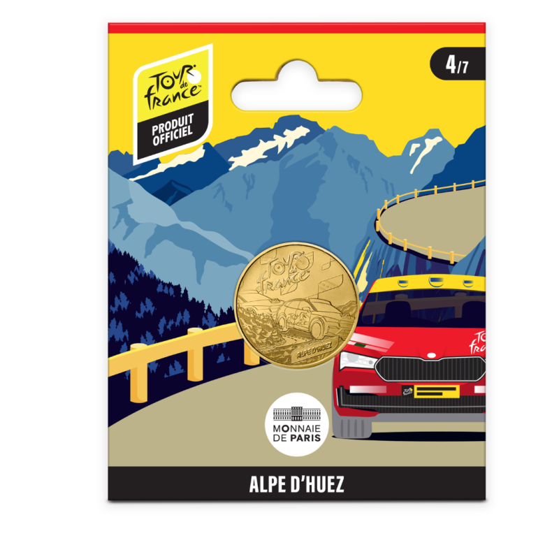 Monnaie de paris 2025-TOUR DE FRANCE-Mini-médaille - Alpe d'Huez 4/7