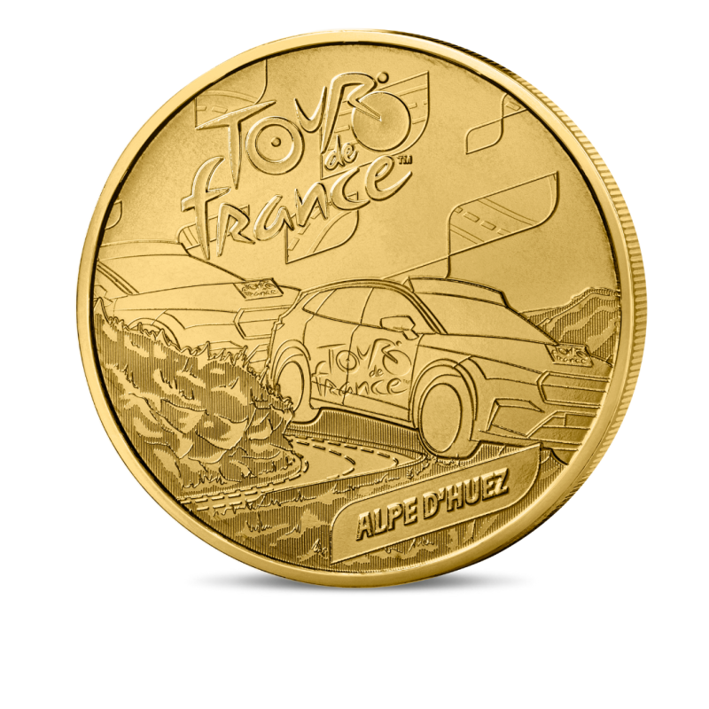 Monnaie de paris 2025-TOUR DE FRANCE-Mini-médaille - Alpe d'Huez 4/7