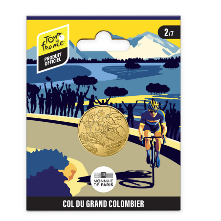 Monnaie de paris 2025-TOUR DE FRANCE-Mini-médaille - Col du Grand Colombier 2/7 Monnaie de paris 2025-TOUR DE FRANCE-Mini-médaille - Col du Grand Colombier 2/7