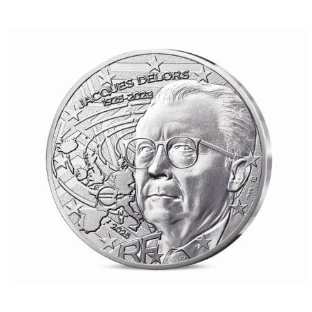 Monnaie de paris 2025- Jacques Delors-10€ Argent Monnaie de paris 2025- Jacques Delors-10€ Argent