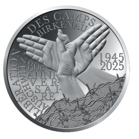 Monnaie de paris 2025- 80 ANS DE LA LIBERATION DU CAMP D'AUSCHWITZ-BIRKENAU