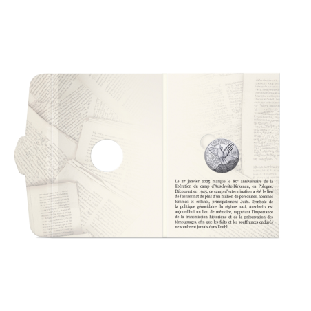 Monnaie de paris 2025- 80 ANS DE LA LIBERATION DU CAMP D'AUSCHWITZ-BIRKENAU