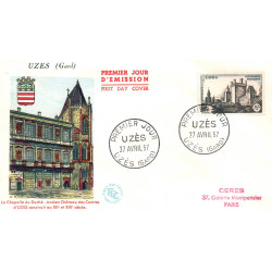 Enveloppe 1er jour1957- UZES