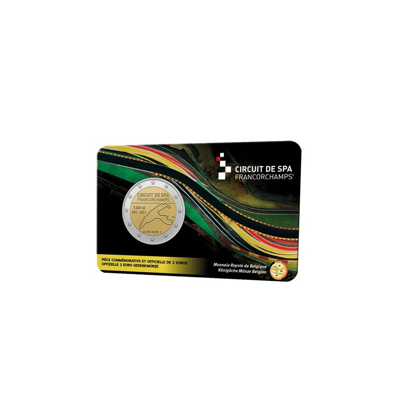 Belgique 2025 - Coincard 2 euro commémorative - Circuit de Spa-Francorchamps - BU