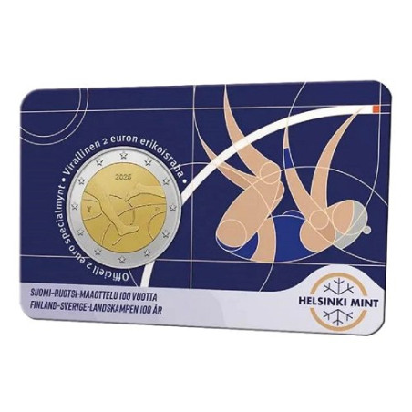 Finlande 2025 - 2 euro commémorative -100 ans des Jeux Finnkampen-Coincard Version Femme Finlande 2025 - 2 euro commémorative -100 ans des Jeux Finnkampen-Coincard Version Femme