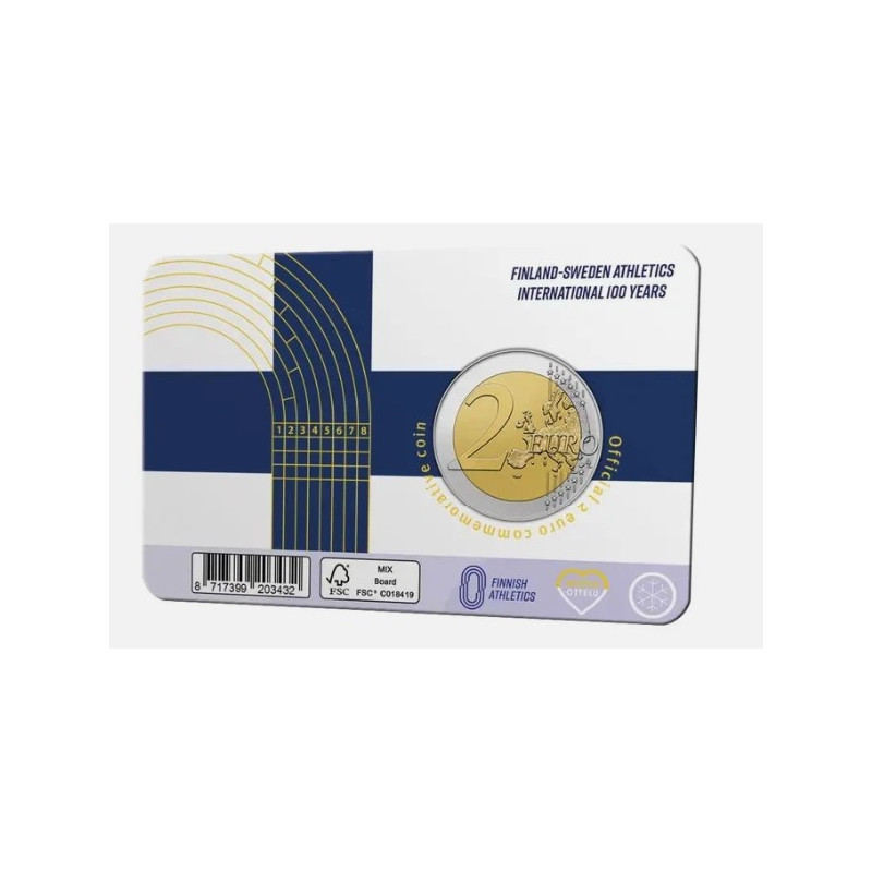 Finlande 2025 - 2 euro commémorative -100 ans des Jeux Finnkampen-Coincard Version Femme