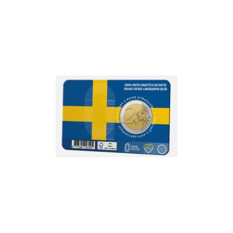 Finlande 2025 - 2 euro commémorative -100 ans des Jeux Finnkampen-Coincard Version Homme