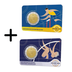 Finlande 2025 - 2 euro commémorative -100 ans des Jeux Finnkampen-Coincard Collection complète