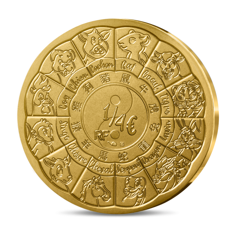 Monnaie de Paris 2026 - SERIE DU CALENDRIER LUNAIRE CHINOIS- Année du Cheval 1/4€