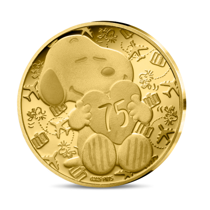 Monnaie de Paris 2025- PEANUTS - 75 ANS DE SNOOPY-5€ 1/2g Or BE